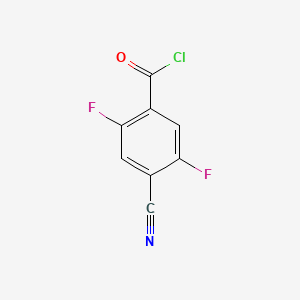 molecular formula C8H2ClF2NO B599678 4-Cyano-2,5-difluorobenzoyl chloride CAS No. 198280-44-3