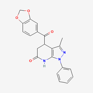 4-(1,3-benzodioxol-5-ylcarbonyl)-3-methyl-1-phenyl-1,4,5,7-tetrahydro-6H-pyrazolo[3,4-b]pyridin-6-one