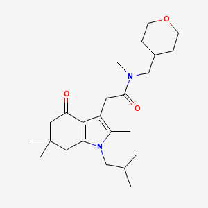 2-(1-isobutyl-2,6,6-trimethyl-4-oxo-4,5,6,7-tetrahydro-1H-indol-3-yl)-N-methyl-N-(tetrahydro-2H-pyran-4-ylmethyl)acetamide