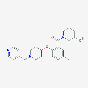 molecular formula C24H31N3O3 B5996821 1-(5-methyl-2-{[1-(4-pyridinylmethyl)-4-piperidinyl]oxy}benzoyl)-3-piperidinol 