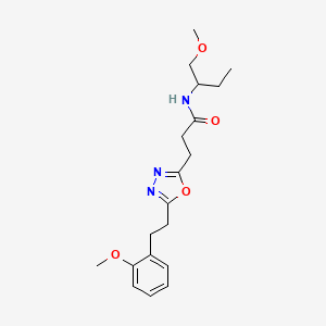 N-[1-(methoxymethyl)propyl]-3-{5-[2-(2-methoxyphenyl)ethyl]-1,3,4-oxadiazol-2-yl}propanamide