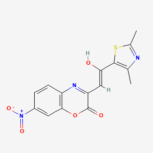 3-[2-(2,4-dimethyl-1,3-thiazol-5-yl)-2-oxoethylidene]-7-nitro-3,4-dihydro-2H-1,4-benzoxazin-2-one