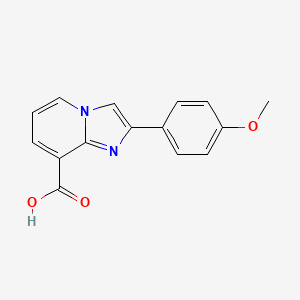 B599688 2-(4-Methoxy-phenyl)-imidazo[1,2-a]pyridine-8-carboxylic acid CAS No. 133427-33-5