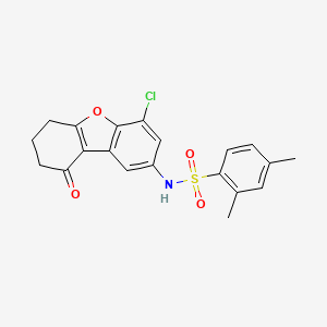 N-(4-chloro-9-oxo-6,7,8,9-tetrahydrodibenzo[b,d]furan-2-yl)-2,4-dimethylbenzenesulfonamide