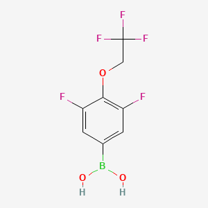 molecular formula C8H6BF5O3 B599690 [3,5-二氟-4-(2,2,2-三氟乙氧基)苯基]硼酸 CAS No. 160483-71-6