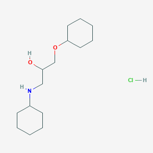 molecular formula C15H30ClNO2 B5996940 1-(cyclohexylamino)-3-(cyclohexyloxy)-2-propanol hydrochloride 