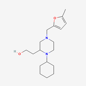 2-{1-cyclohexyl-4-[(5-methyl-2-furyl)methyl]-2-piperazinyl}ethanol