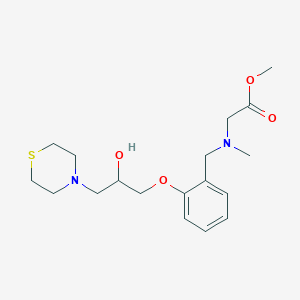 Methyl 2-[[2-(2-hydroxy-3-thiomorpholin-4-ylpropoxy)phenyl]methyl-methylamino]acetate