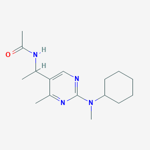 N-(1-{2-[cyclohexyl(methyl)amino]-4-methyl-5-pyrimidinyl}ethyl)acetamide