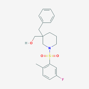 molecular formula C20H24FNO3S B5996981 {3-benzyl-1-[(5-fluoro-2-methylphenyl)sulfonyl]-3-piperidinyl}methanol 