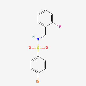 molecular formula C13H11BrFNO2S B5996983 4-bromo-N-(2-fluorobenzyl)benzenesulfonamide 