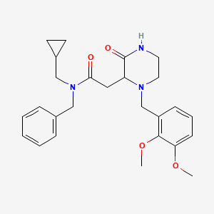 molecular formula C26H33N3O4 B5996987 N-benzyl-N-(cyclopropylmethyl)-2-[1-(2,3-dimethoxybenzyl)-3-oxo-2-piperazinyl]acetamide 