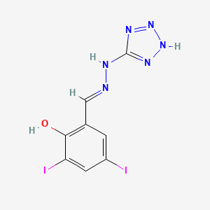 molecular formula C8H6I2N6O B5997001 2-hydroxy-3,5-diiodobenzaldehyde 1H-tetrazol-5-ylhydrazone 