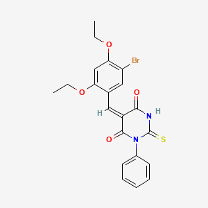 5-(5-bromo-2,4-diethoxybenzylidene)-1-phenyl-2-thioxodihydro-4,6(1H,5H)-pyrimidinedione