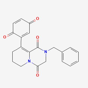 2-benzyl-9-(3,6-dioxocyclohexa-1,4-dien-1-yl)-7,8-dihydro-2H-pyrido[1,2-a]pyrazine-1,4(3H,6H)-dione