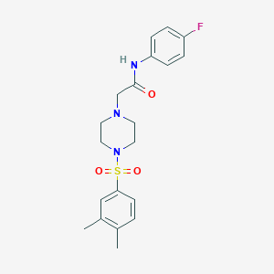 2-[4-(3,4-DIMETHYLBENZENESULFONYL)PIPERAZIN-1-YL]-N-(4-FLUOROPHENYL)ACETAMIDE