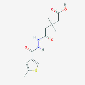 molecular formula C13H18N2O4S B5997039 3,3-dimethyl-5-{2-[(5-methyl-3-thienyl)carbonyl]hydrazino}-5-oxopentanoic acid 