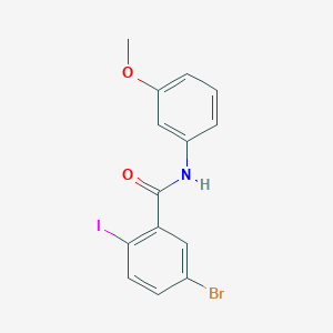 molecular formula C14H11BrINO2 B5997048 5-bromo-2-iodo-N-(3-methoxyphenyl)benzamide 