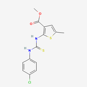 methyl 2-({[(4-chlorophenyl)amino]carbonothioyl}amino)-5-methyl-3-thiophenecarboxylate