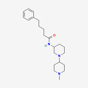 molecular formula C22H35N3O B5997078 N-(1'-methyl-1,4'-bipiperidin-3-yl)-5-phenylpentanamide 