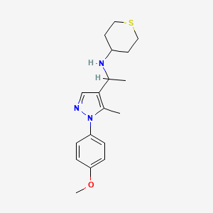 N-{1-[1-(4-methoxyphenyl)-5-methyl-1H-pyrazol-4-yl]ethyl}tetrahydro-2H-thiopyran-4-amine