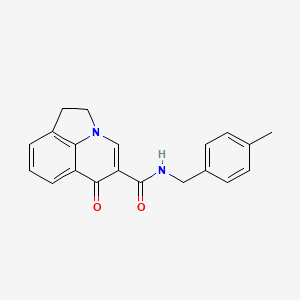 molecular formula C20H18N2O2 B5997096 N-(4-methylbenzyl)-6-oxo-1,2-dihydro-6H-pyrrolo[3,2,1-ij]quinoline-5-carboxamide 