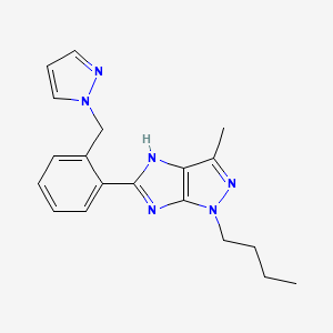 1-butyl-3-methyl-5-[2-(1H-pyrazol-1-ylmethyl)phenyl]-1,4-dihydroimidazo[4,5-c]pyrazole