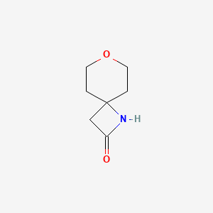 molecular formula C7H11NO2 B599711 7-氧杂-1-氮杂螺[3.5]壬烷-2-酮 CAS No. 178242-92-7