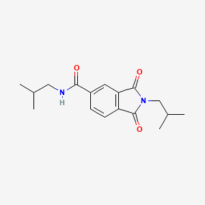 molecular formula C17H22N2O3 B5997132 N,2-bis(2-methylpropyl)-1,3-dioxo-2,3-dihydro-1H-isoindole-5-carboxamide 