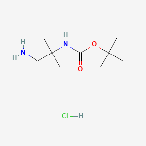 molecular formula C9H21ClN2O2 B599714 2-N-Boc-2-Methylpropane-1,2-diamine hydrochloride CAS No. 169954-68-1