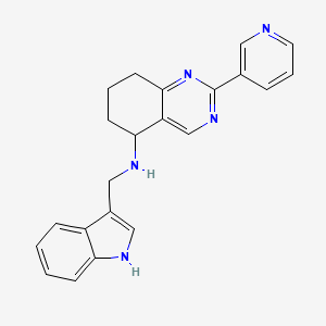 molecular formula C22H21N5 B5997148 N-(1H-indol-3-ylmethyl)-2-pyridin-3-yl-5,6,7,8-tetrahydroquinazolin-5-amine 