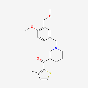 {1-[4-methoxy-3-(methoxymethyl)benzyl]-3-piperidinyl}(3-methyl-2-thienyl)methanone