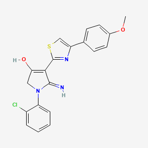 molecular formula C20H16ClN3O2S B5997184 5-amino-1-(2-chlorophenyl)-4-[4-(4-methoxyphenyl)-1,3-thiazol-2-yl]-1,2-dihydro-3H-pyrrol-3-one 