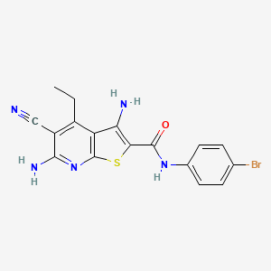 3,6-diamino-N-(4-bromophenyl)-5-cyano-4-ethylthieno[2,3-b]pyridine-2-carboxamide