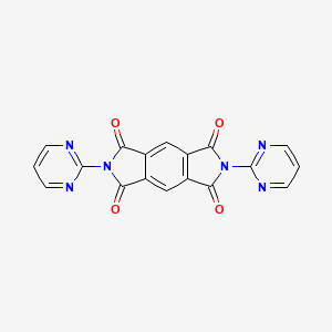 molecular formula C18H8N6O4 B5997205 2,6-di-2-pyrimidinylpyrrolo[3,4-f]isoindole-1,3,5,7(2H,6H)-tetrone 