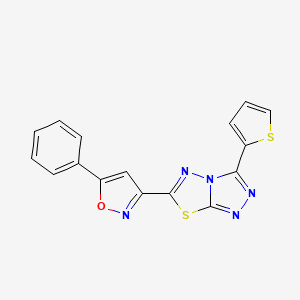 6-(5-phenyl-3-isoxazolyl)-3-(2-thienyl)[1,2,4]triazolo[3,4-b][1,3,4]thiadiazole