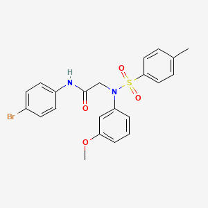 molecular formula C22H21BrN2O4S B5997216 N~1~-(4-bromophenyl)-N~2~-(3-methoxyphenyl)-N~2~-[(4-methylphenyl)sulfonyl]glycinamide 