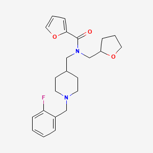 N-{[1-(2-fluorobenzyl)-4-piperidinyl]methyl}-N-(tetrahydro-2-furanylmethyl)-2-furamide