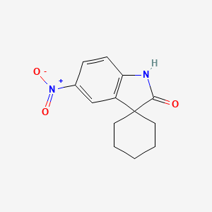 molecular formula C13H14N2O3 B599723 1,3-Dihydro-5-nitro-3-spirocyclohexaneindol-2-one CAS No. 156232-54-1