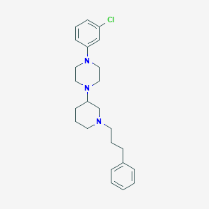 molecular formula C24H32ClN3 B5997237 1-(3-chlorophenyl)-4-[1-(3-phenylpropyl)-3-piperidinyl]piperazine 