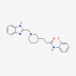 molecular formula C22H25FN4O B5997297 3-[1-(1H-benzimidazol-2-ylmethyl)-3-piperidinyl]-N-(2-fluorophenyl)propanamide 