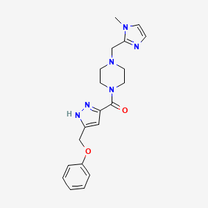 1-[(1-methyl-1H-imidazol-2-yl)methyl]-4-{[5-(phenoxymethyl)-1H-pyrazol-3-yl]carbonyl}piperazine