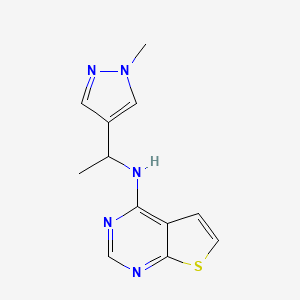 N-[1-(1-methyl-1H-pyrazol-4-yl)ethyl]thieno[2,3-d]pyrimidin-4-amine