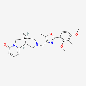 molecular formula C25H29N3O4 B5997339 (1S,9S)-11-{[2-(2,4-dimethoxy-3-methylphenyl)-5-methyl-1,3-oxazol-4-yl]methyl}-7,11-diazatricyclo[7.3.1.0~2,7~]trideca-2,4-dien-6-one 