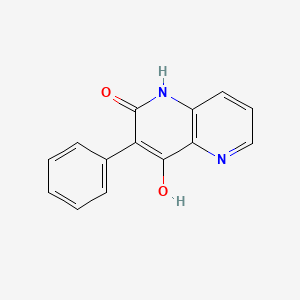 molecular formula C14H10N2O2 B599734 4-Hydroxy-3-phenyl-1,5-naphthyridin-2(1H)-one CAS No. 181122-95-2