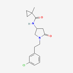 molecular formula C17H21ClN2O2 B5997348 N-{1-[2-(3-chlorophenyl)ethyl]-5-oxo-3-pyrrolidinyl}-1-methylcyclopropanecarboxamide 