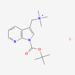 molecular formula C16H24IN3O2 B599735 (1-Boc-7-氮杂吲哚-3-甲基)三甲基碘化铵 CAS No. 144866-90-0