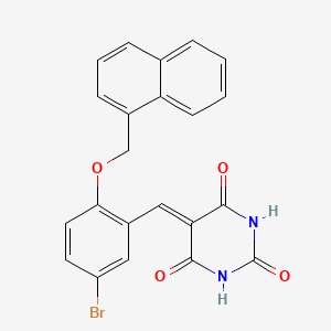 5-[[5-Bromo-2-(naphthalen-1-ylmethoxy)phenyl]methylidene]-1,3-diazinane-2,4,6-trione