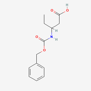 molecular formula C13H17NO4 B599738 3-(((苄氧羰基)氨基)戊酸 CAS No. 159391-49-8