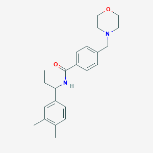 molecular formula C23H30N2O2 B5997384 N-[1-(3,4-dimethylphenyl)propyl]-4-(4-morpholinylmethyl)benzamide 